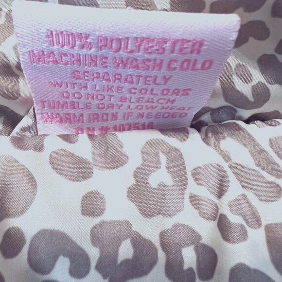 Beverly Hills Princess Girls Cheetah Print Puffy Vest-Size 7-8-Pockets-Tan/Cream - Picture 15 of 16